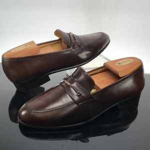 Salvatore Ferragamo Brown Leather Loafers Mens Size 6 1/2 EE